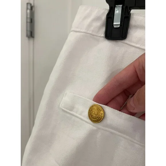 NWOT L'Agence Kris White Denim Jean Mini Skirt in Blanc Size 28 - Picture 7 of 10